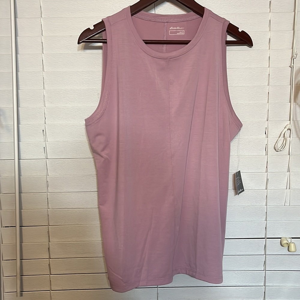 3/$25 Eddie Bauer Tea Rose Versatrex Tank Size L